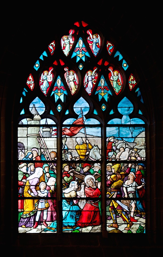 vitre bretagne frankrijk france hdr vilaine vestingstad kerk Notre-Dame olv notre dame chateau kasteel